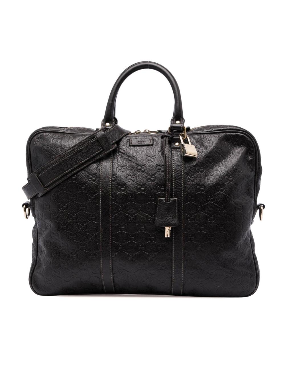 Gucci Ssima Business Bag Pre-Loved Dark #369898G64B